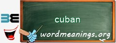 WordMeaning blackboard for cuban